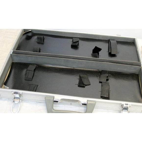 Deluxe BBQ Tool 5 pc Set Stainless Steel Metal Storage Diamond-Plate Store Carry - Picture 6 of 7